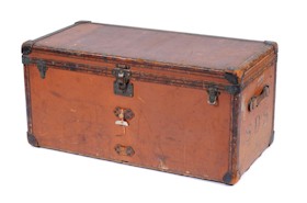 A Louis Vuitton trunk (number 502780) sold for £2,300 at auction.