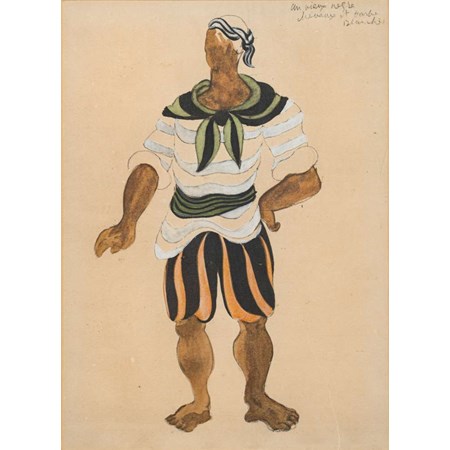 Pablo Picasso [1881 1973] Un Vieux Negre, Costume For Tricorne, Diachilev Ballets Russes